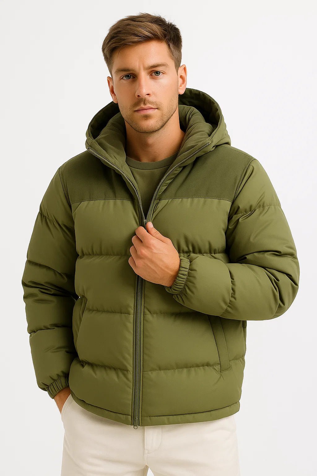 Oliver | Warme und Moderne Herren Winterjacke mit Kapuze