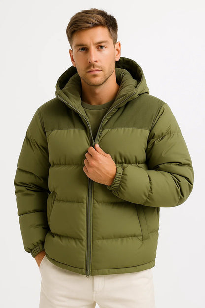 Oliver | Warme und Moderne Herren Winterjacke mit Kapuze