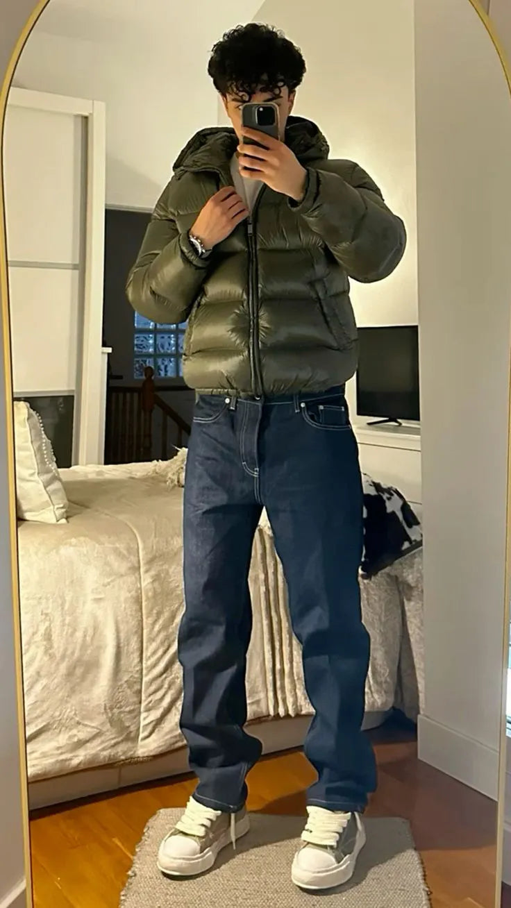 Robert | Herren Warme Steppjacke mit Kapuze