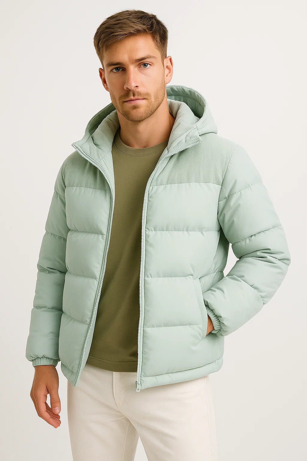 Oliver | Warme und Moderne Herren Winterjacke mit Kapuze