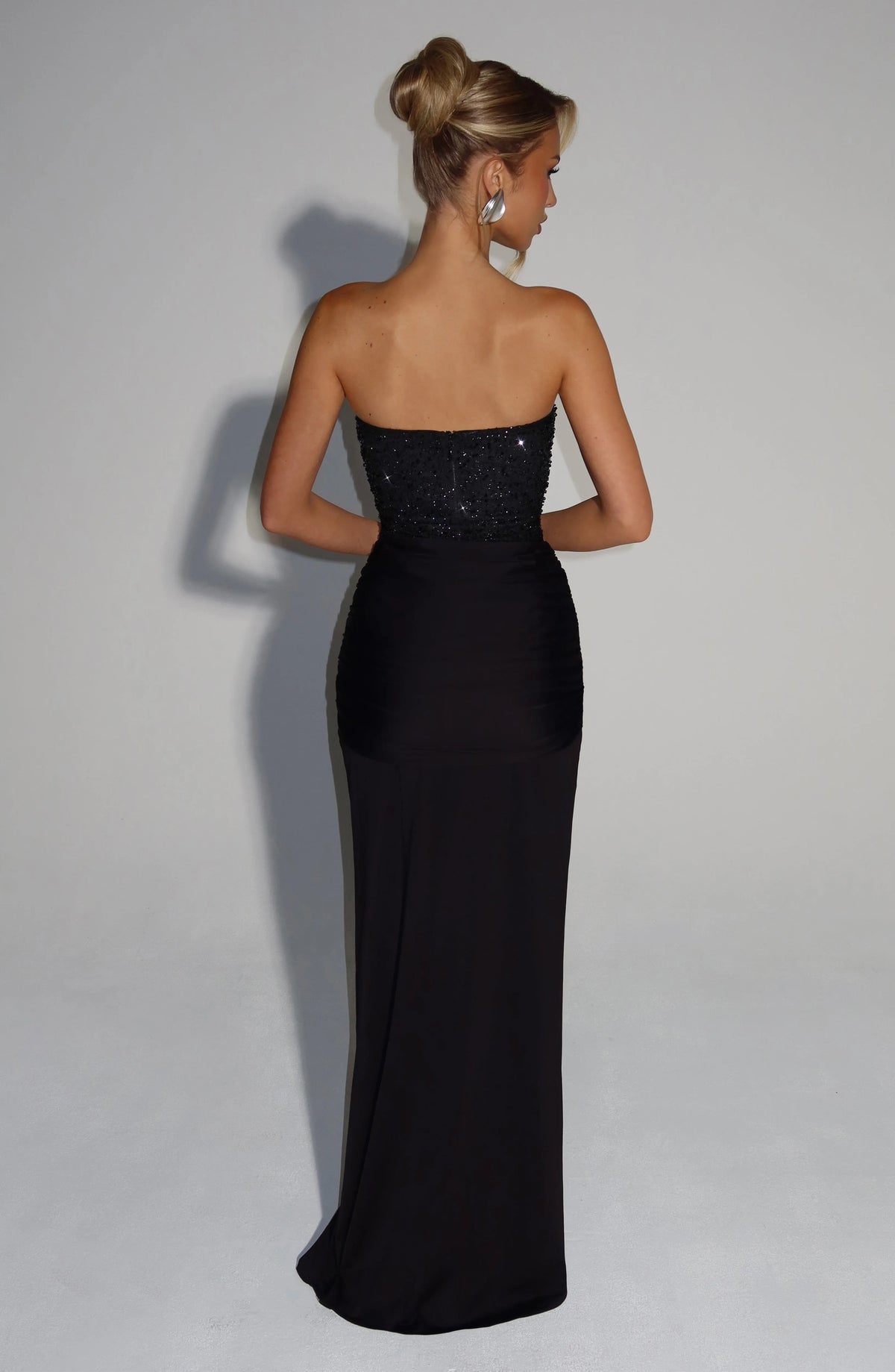 Eliane | Damen Elegantes Pailletten Maxikleid mit Schmaler Taille