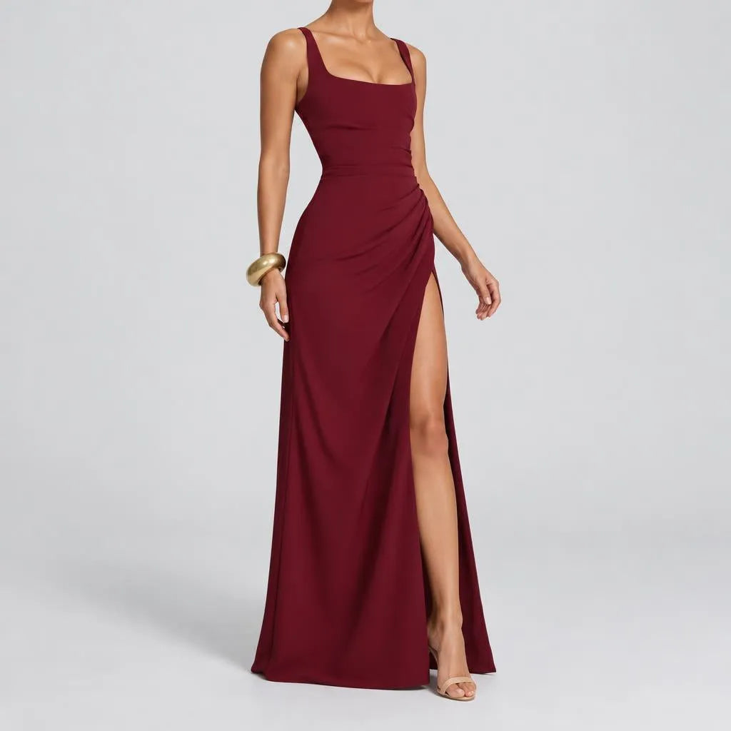 Luana | Damen Elegantes Korsett Maxikleid