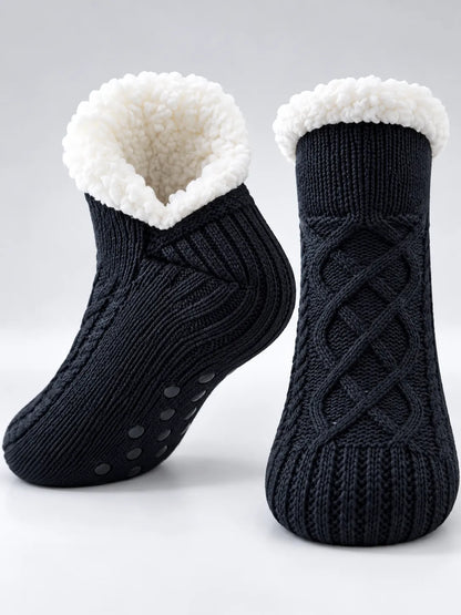 Svenja | Damen Flauschig Gefütterte Wintersocken