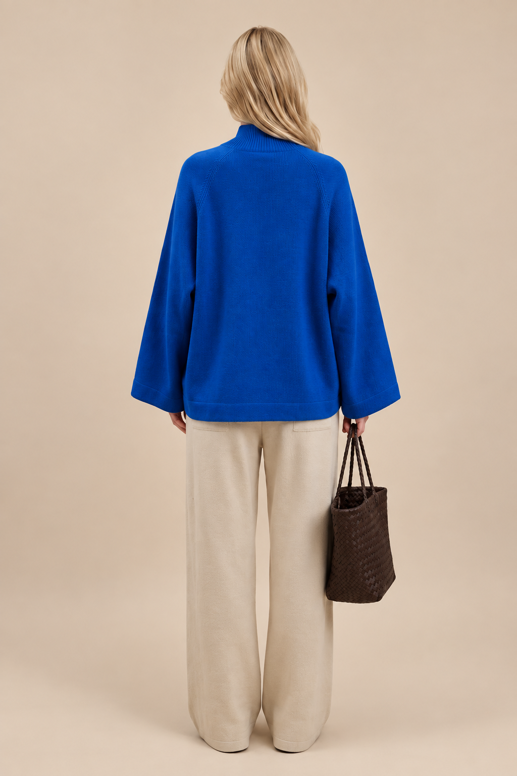 Glyndel | Strickpullover Damen mit Stehkragen und weitem Schnitt