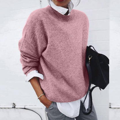 Chiara | Damen Eleganter Rundhalsausschnitt Strickpullover