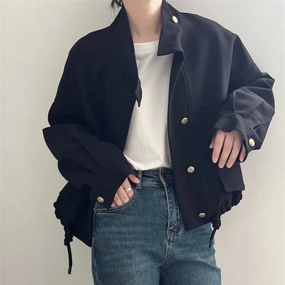 Joana | Damen Oversize Knöpfen Jacke