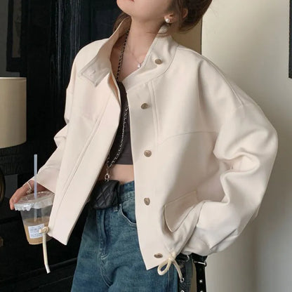 Joana | Damen Oversize Knöpfen Jacke