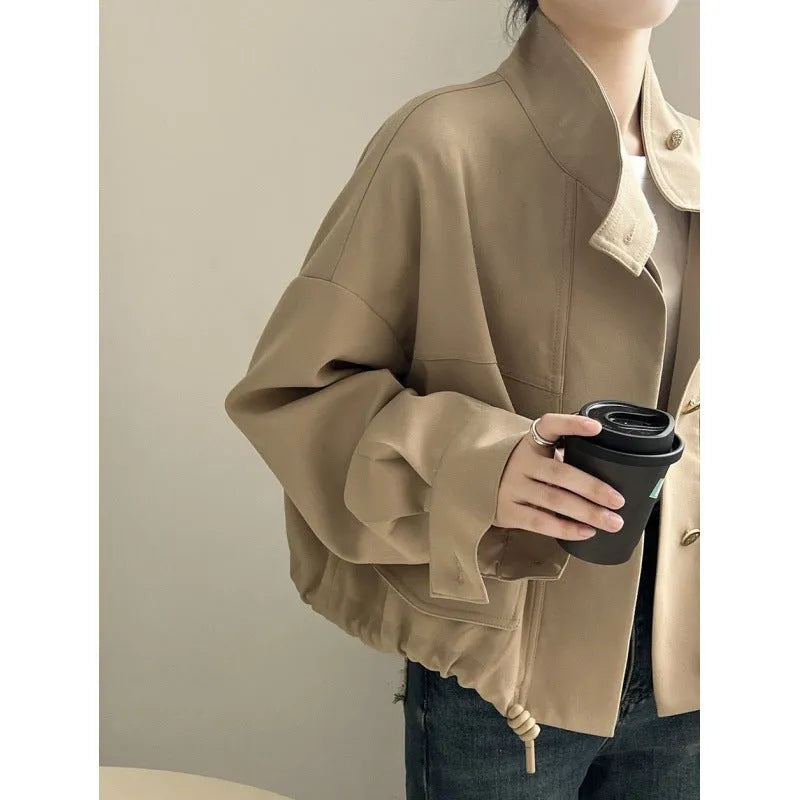 Joana | Damen Oversize Knöpfen Jacke