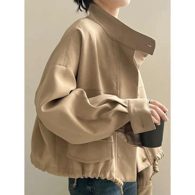 Joana | Damen Oversize Knöpfen Jacke