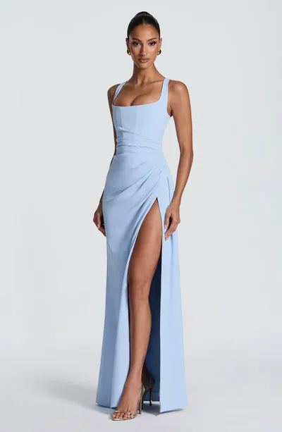 Luana | Damen Elegantes Korsett Maxikleid