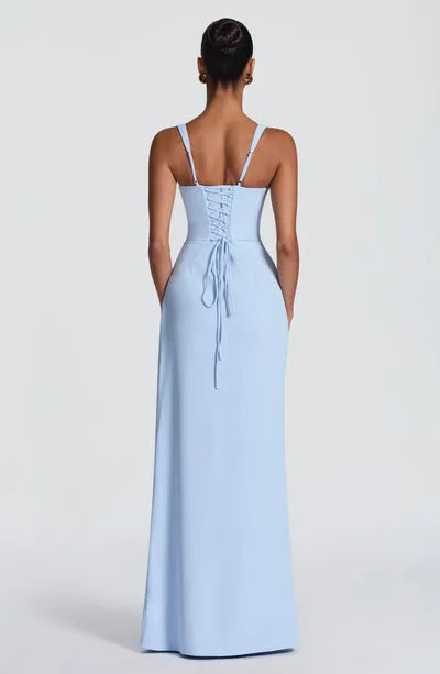 Luana | Damen Elegantes Korsett Maxikleid