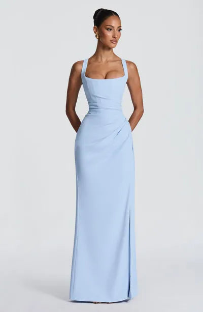 Luana | Damen Elegantes Korsett Maxikleid