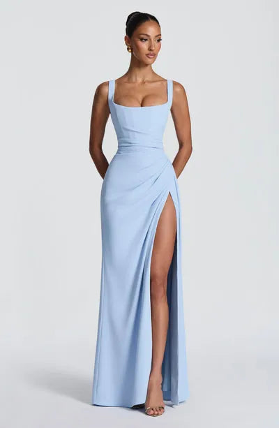 Luana | Damen Elegantes Korsett Maxikleid