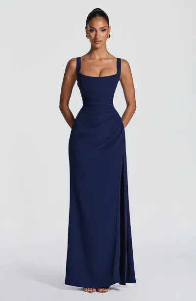 Luana | Damen Elegantes Korsett Maxikleid