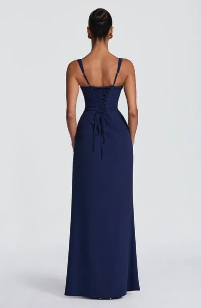 Luana | Damen Elegantes Korsett Maxikleid