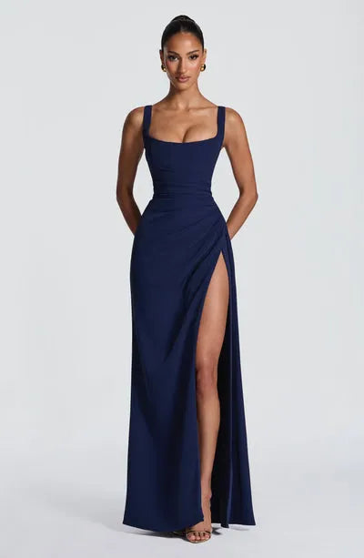 Luana | Damen Elegantes Korsett Maxikleid