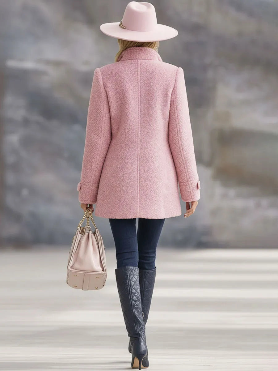 Liana | Damen Kuschelige Fleece Reissverschluss Manteljacke