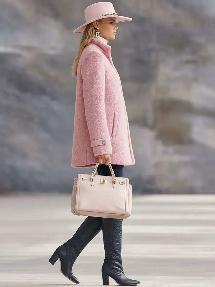 Liana | Damen Kuschelige Fleece Reissverschluss Manteljacke