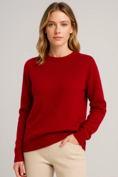 Linda | Damen Klassischer Pullover mit Rundhals