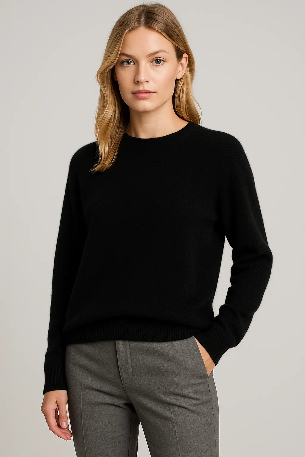 Linda | Damen Klassischer Pullover mit Rundhals