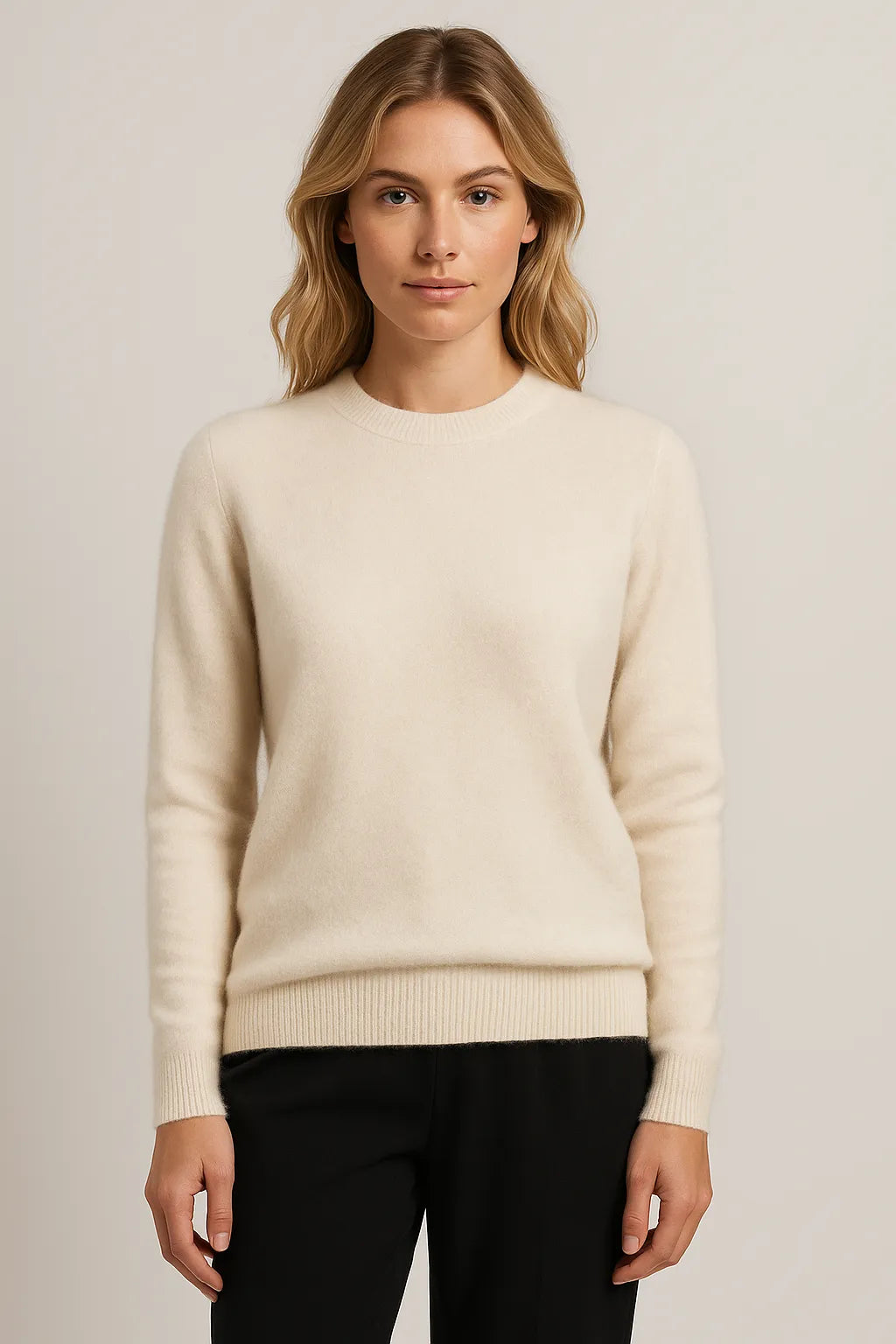 Linda | Damen Klassischer Pullover mit Rundhals