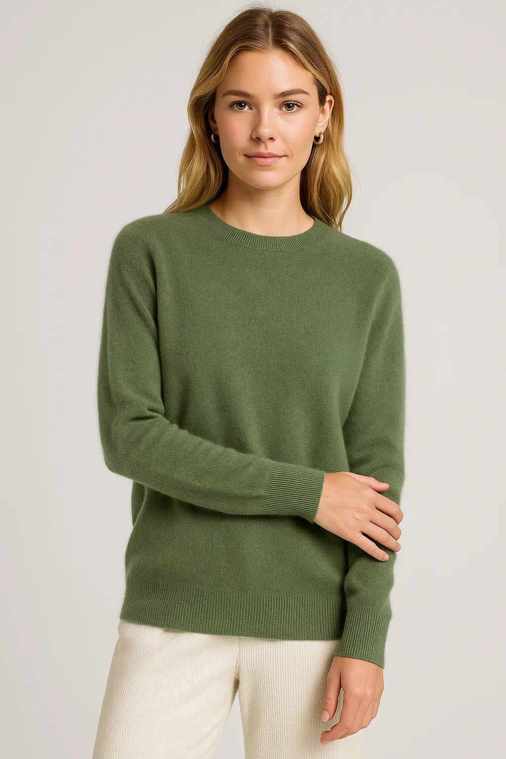 Linda | Damen Klassischer Pullover mit Rundhals