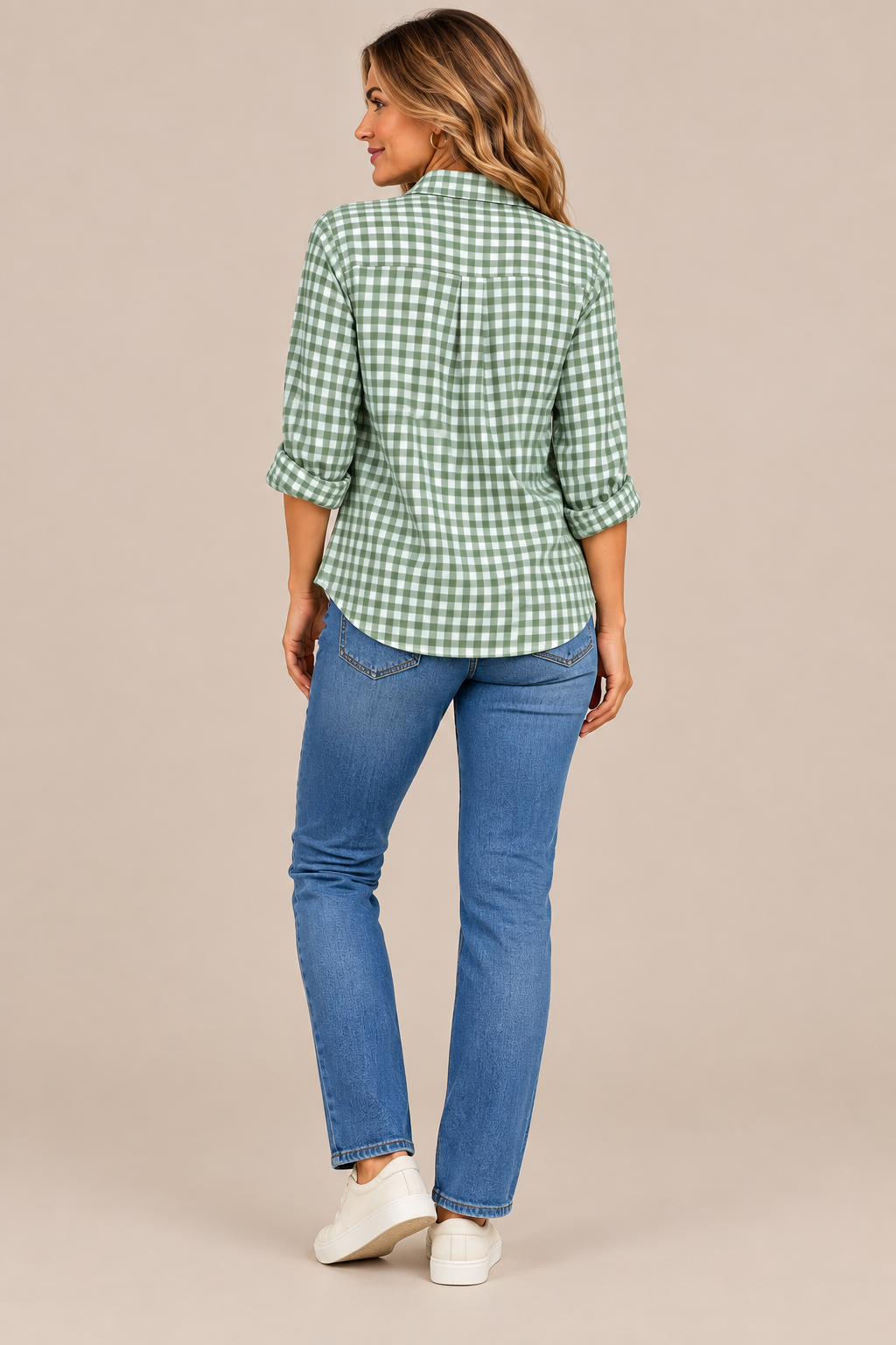 Lumera | Klassisch Karierte Damenbluse Mit Langen Ärmeln