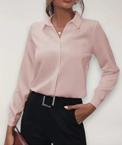 Delia | Damen Elegant Langarmbluse