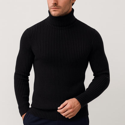 Silvan | Herren Casual Gerippter Rollkragenpullover