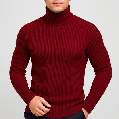 Silvan | Herren Casual Gerippter Rollkragenpullover