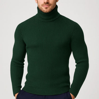 Silvan | Herren Casual Gerippter Rollkragenpullover
