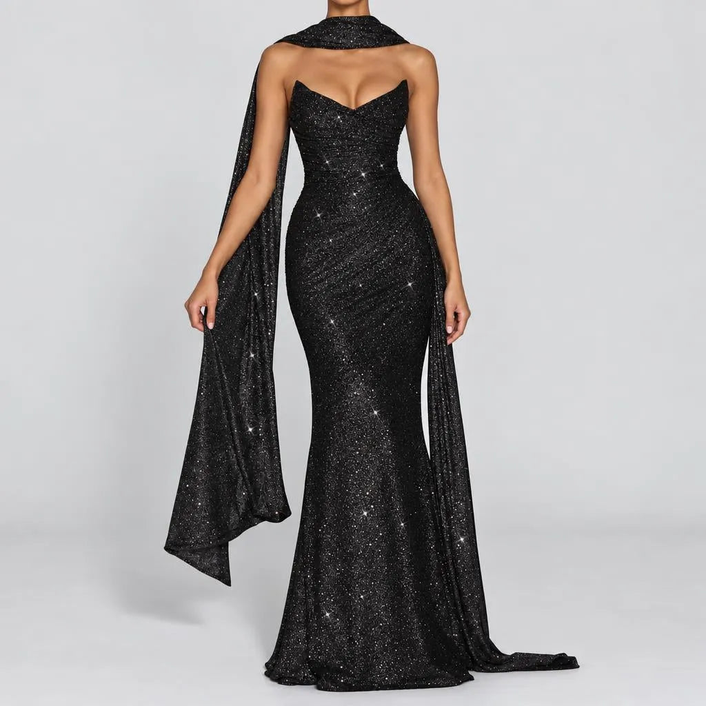 Tabea | Damen Elegantes Ausgestelltes Maxi Abendkleid