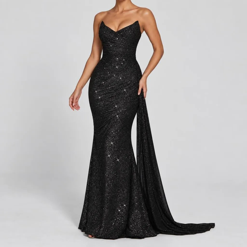 Tabea | Damen Elegantes Ausgestelltes Maxi Abendkleid