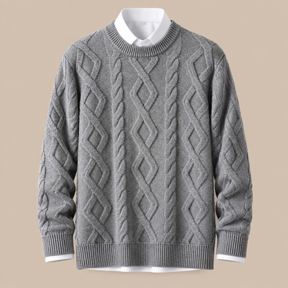 Yohan | Wollpullover Herren mit klassischem Zopfmuster