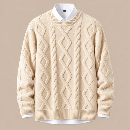 Yohan | Wollpullover Herren mit klassischem Zopfmuster