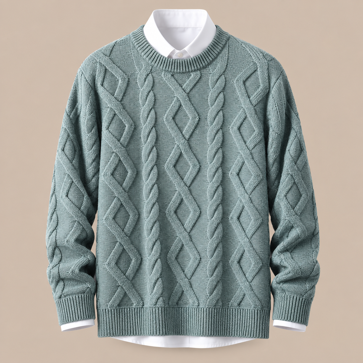Yohan | Wollpullover Herren mit klassischem Zopfmuster