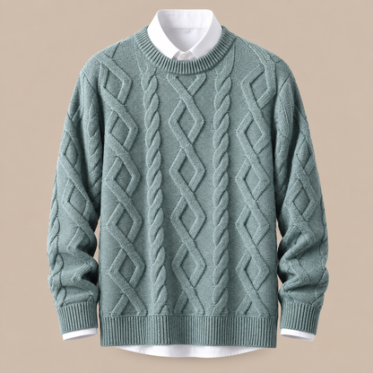 Yohan | Wollpullover Herren mit klassischem Zopfmuster