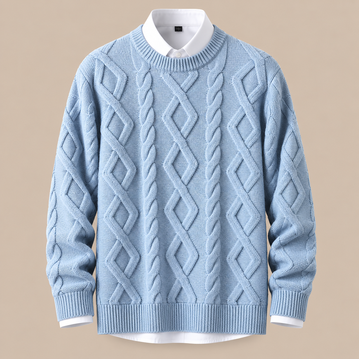 Yohan | Wollpullover Herren mit klassischem Zopfmuster